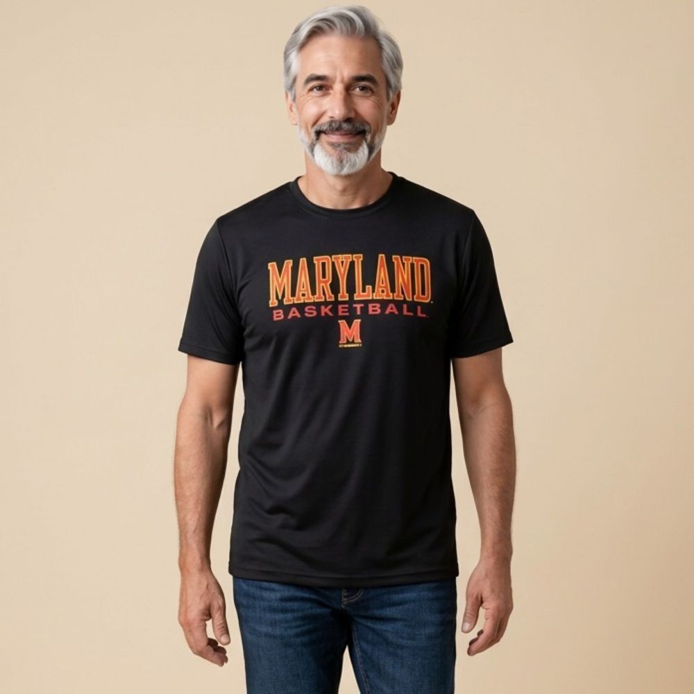 NWT Fanatics Unisex Black Maryland Terrapin Basketball T-Shirt - Size Large